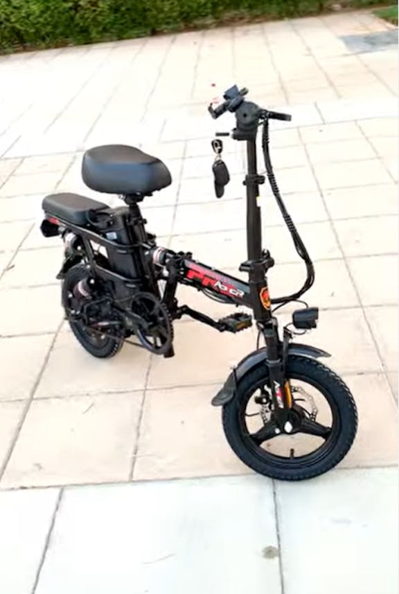 Electric Bike with Distinctive Pedals