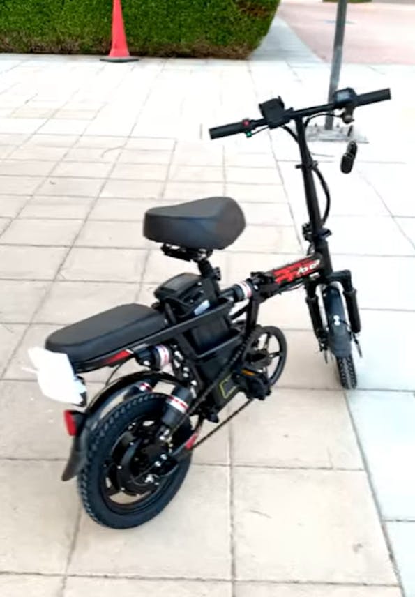 Electric Bike with Distinctive Pedals