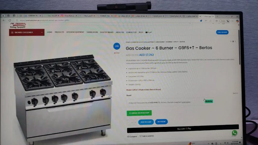 Italian 6-Burner Gas Cooker