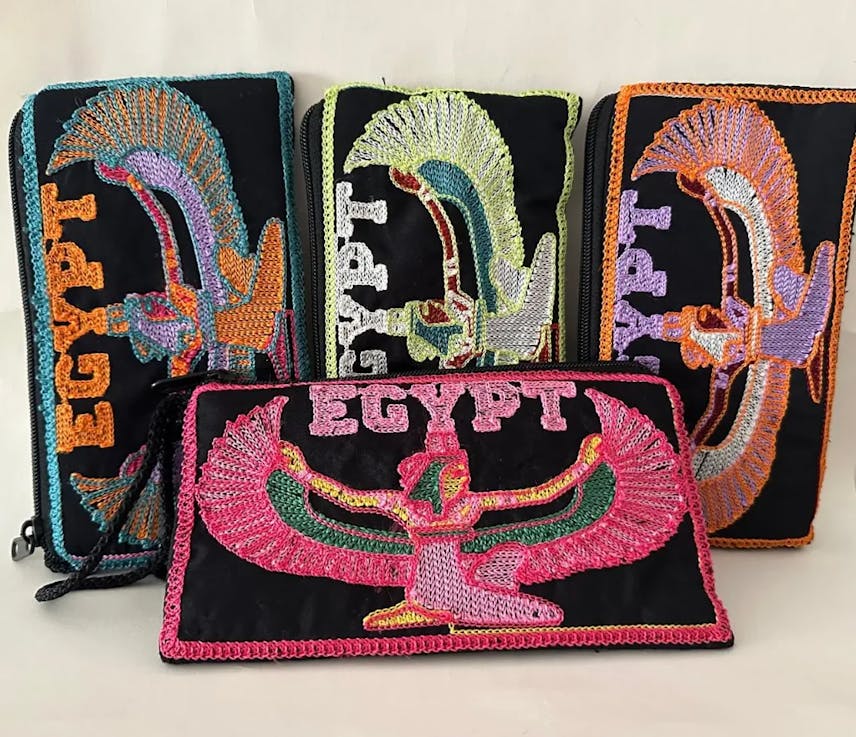 Buy Egyptian Pharaoh Embroidered Clutch Bag